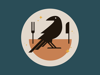 Illustration crow design eatcrow icon illustration vector viget