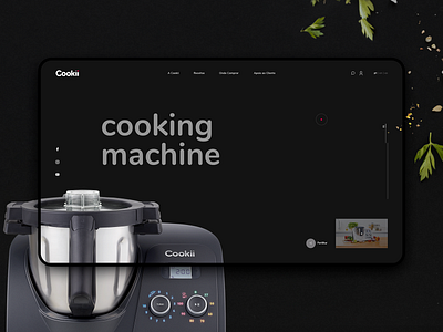 cookii animation clean concept cook dark development food fun layout machine parallax product recipe robot strategy ui ux webdesign website