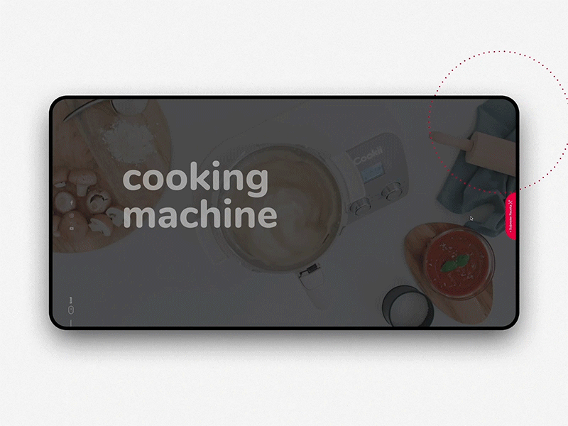 cookii animation clean concept cook cooking dark fluid food fullscreen homepage layout machine parallax product robot ui ux video webdesign website