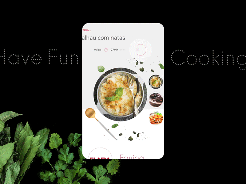 cookii animation cook cooking food gallery list mobile recipe ui ux webdesign website