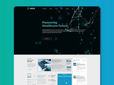 Aegle european grid health research responsive ui ux webdesign website