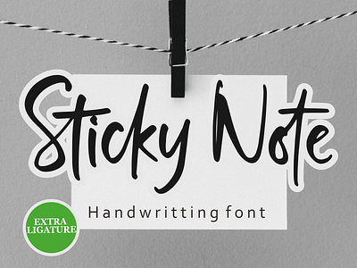 Stick Note font handwritten typography