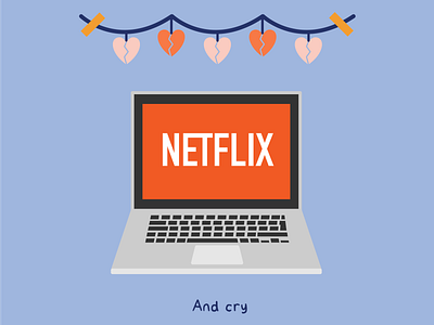 Netflix and cry adobe illustrator graphic design illustration vector