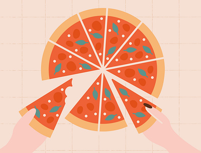 When life gives you pizza adobe illustrator graphic design illustration vector