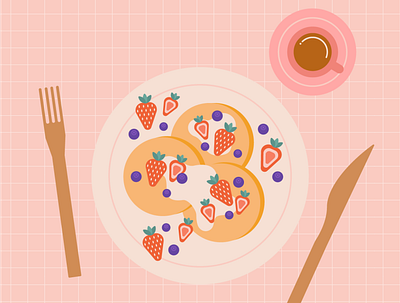 Pancakes adobe illustrator graphic design illustration vector
