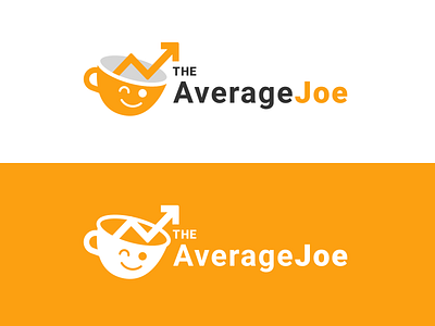 The Average Joe Newsletter Logo average brand branding coffee cute finance illustration joe logo mascot minimal mug news newsletter orange theme vector