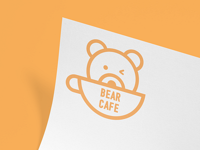Bear Cafe Logo Concept animal bear brand branding cafe cafe branding cafe logo cute flat food illustration logo mascot minimal restaurant vector