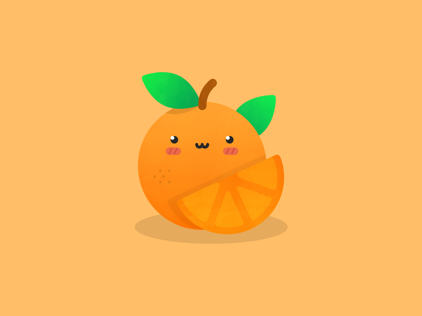 Cute Orange Character Illustration by richard.ux on Dribbble