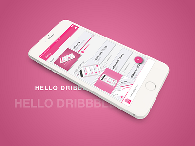 Debut Shot - Mobile UI Shot Upload debut file first helvetica ios light mobile pink shot ui upload ux