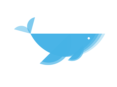 D100UI - 05: Whale Logo blue fish flat golden icon inspiration logo material ratio sea whale