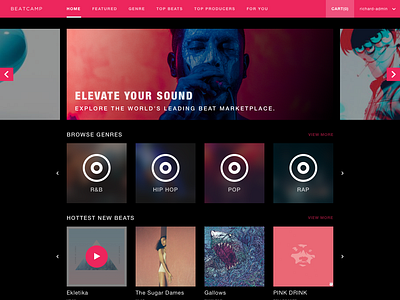 Beatcamp Concept New by richard.ux on Dribbble