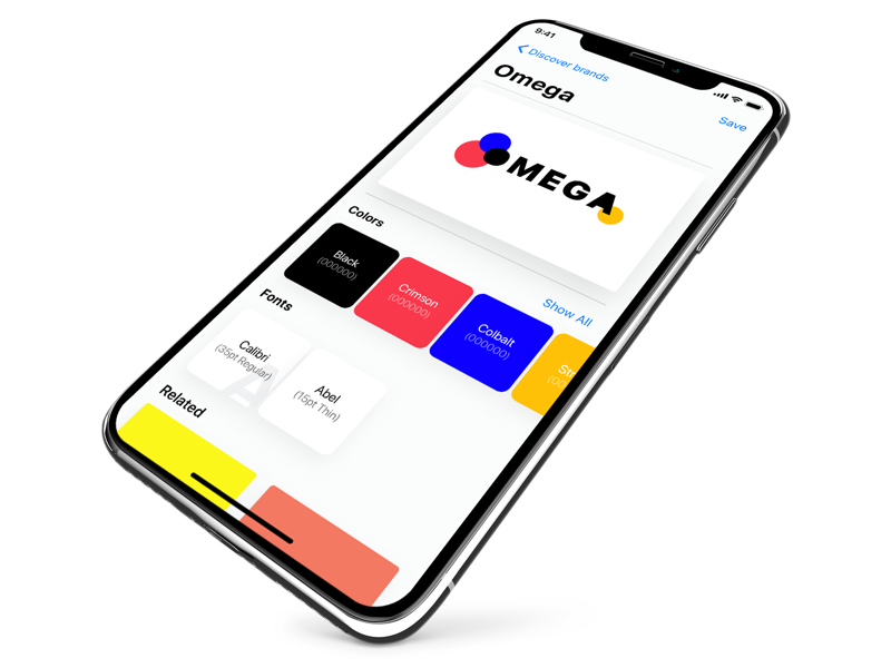 Brand Inspector Concept x ux ui search brand mockup color iphone ios11 flat discover app