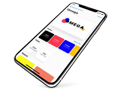 Brand Inspector Concept app brand color discover flat ios11 iphone mockup search ui ux x