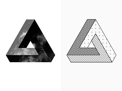 Penrose Triangle Tattoo Idea escher geometric icon idea illustration impossible minimal penrose tattoo triangle wireframe