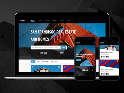 Real Estate Site (WIP) android estate filter grid ios landing mobile page real responsive search web