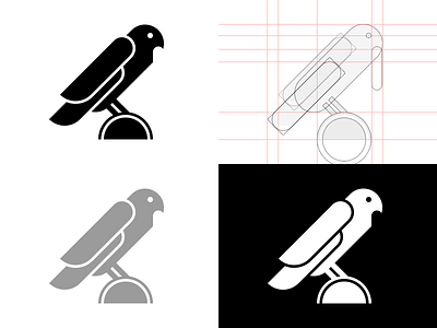 Geometric Hawk Logo animal bird eagle hawk icon illustration logo negative software space tech
