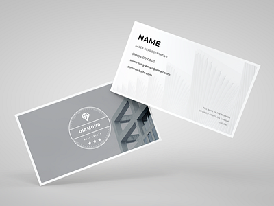 Real Estate Business Card Concepts brand business card estate flat logo minimal mockup photo real text