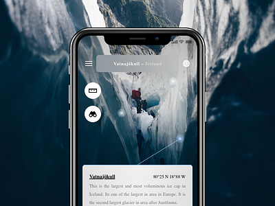 AR Travel App Concept app ar artificial iphone location measure metric mobile ruler tape tourist travel