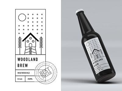 Minimal Beer Packaging Concept alcohol beer bottle branding flat icon illustration logo minimal mockup packaging white