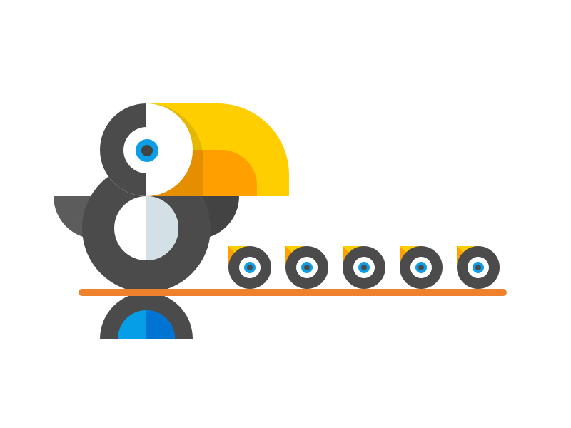 Toucan Mom Illustration mom geometric parrot color minimal flat logo icon illustration magic bird toucan