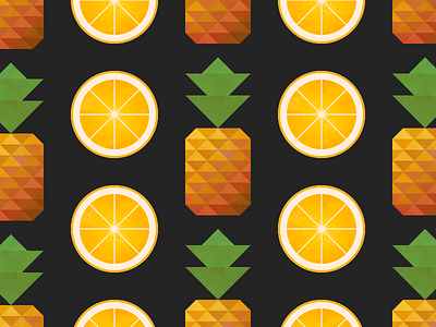 Pineapple and Orange Fruit Wallpaper art fruit icon illustration logo orange pattern pineapple texture vector wallpaper