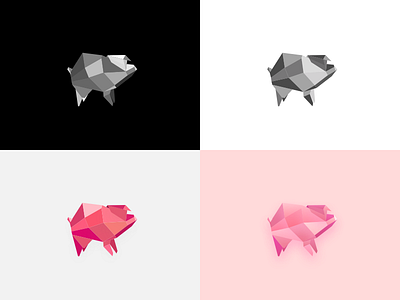 Geometric Pig Exploration abstract animal farm icon illustration logo low modern pig poly polygon vector