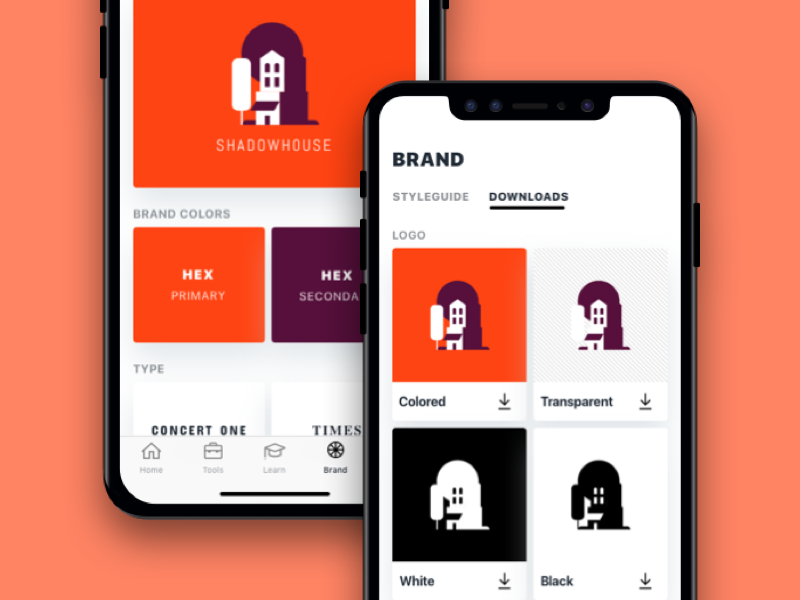 Branding Toolbox Mobile Concept learn download flat ios iphone icon logo font color brand app