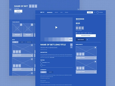 Wireframe Blueprint attachment blue blueprint enhance feature frame print sketch wire wireflow wireframe