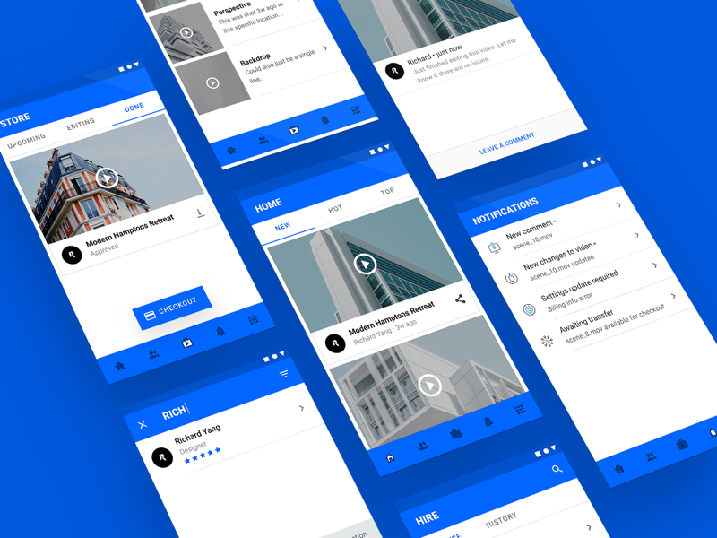 Material Booking App Concept (WIP) Cont'd material google android shape book video tile view app ux ui