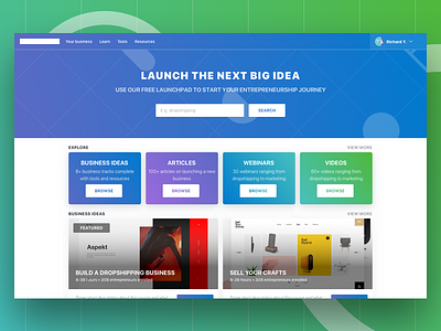 Launchpad Concept by RY on Dribbble