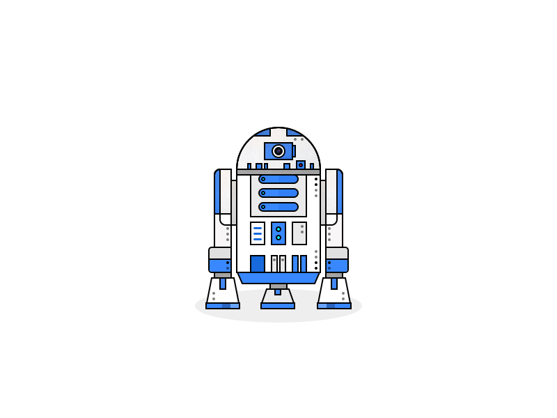 BB8 bb8e bb8 star starwars wars space pop culture flat logo vector illustration