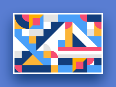Abstract Geometric Postcard