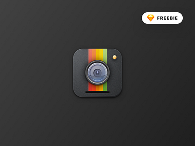 Skeuomorphic Polaroid Icon 3d camera freebie icon illustration logo photo polaroid sketch skeuomorphic texture vector