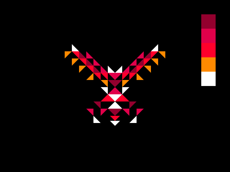 Geometric demon devil abstract geometric face africa color colour flat minimal album vector