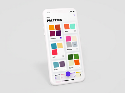 Color Palette Saver app color colour hunt interface ios iphone palette ui x