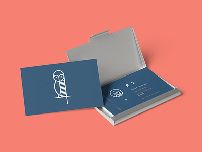 Geometric Owl Business Cards