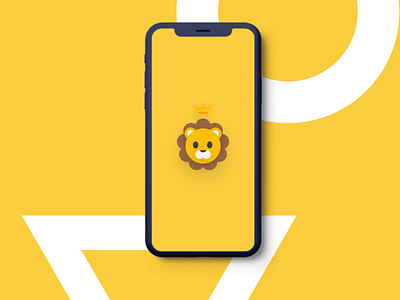 Chibi Lion Phone Wallpaper animal chibi flat icon illustration iphone iphone 4 lion lion logo logo orange paper tiger vector wall wallpaper