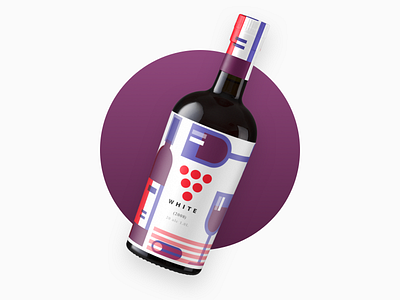 Conceptual Modern Wine Bottle Label