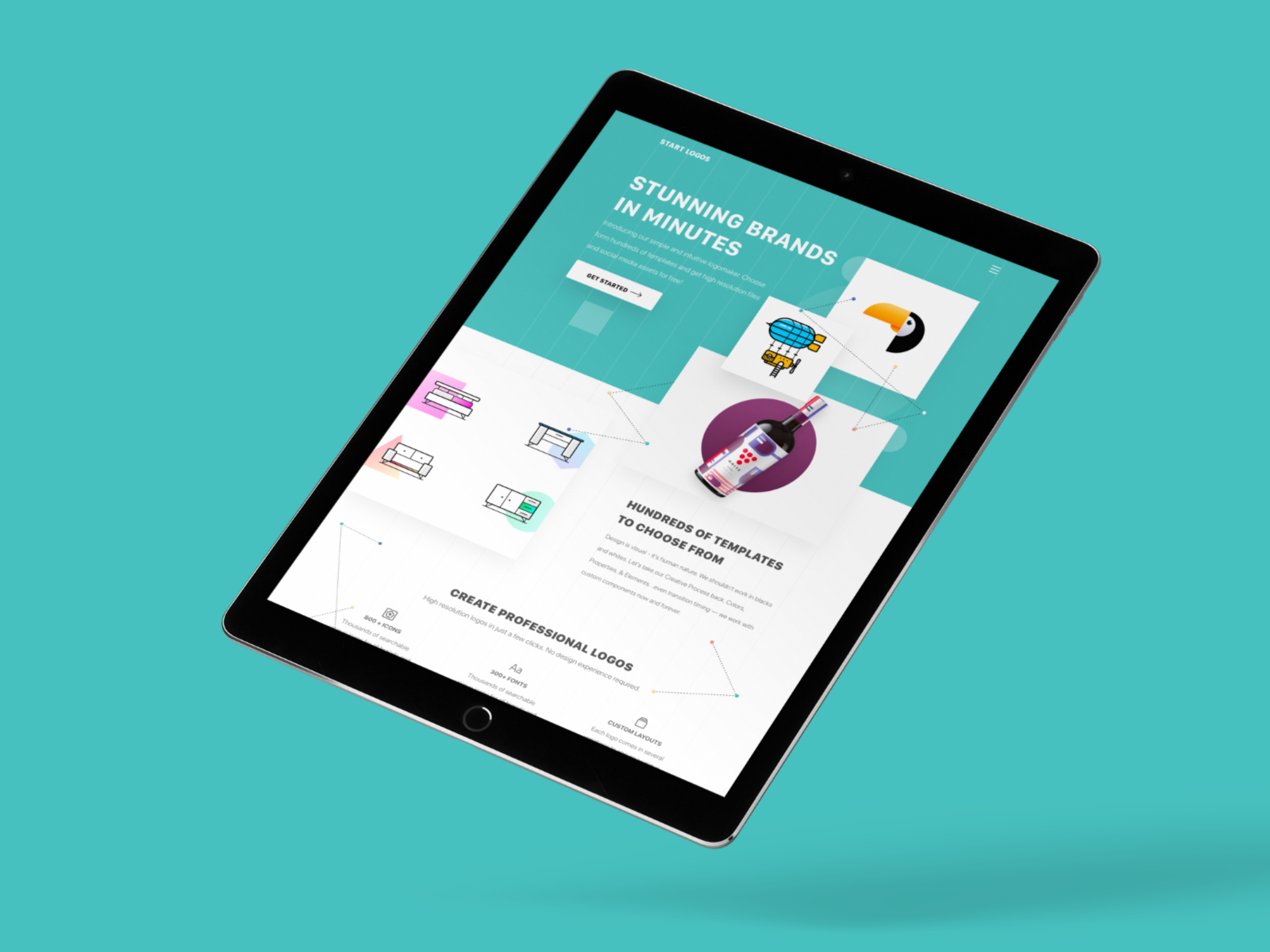 esponsive Tablet Landing Page Design – Continued by richard.ux on Dribbble