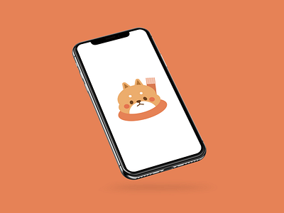 Tonton Shiba Inu Phone Wallpaper animation branding corgi cute dog flat icon illlustrator illustration iphone line logo mascot mascot character minimal puppies shiba shiba inu vector wallpaper