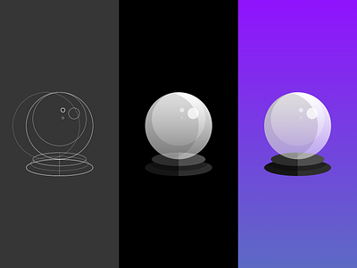 Icon Exploration - Magic Ball app branding flat fortune guru icon illustration logo magic magic 8 ball minimal spirit telling trick vector