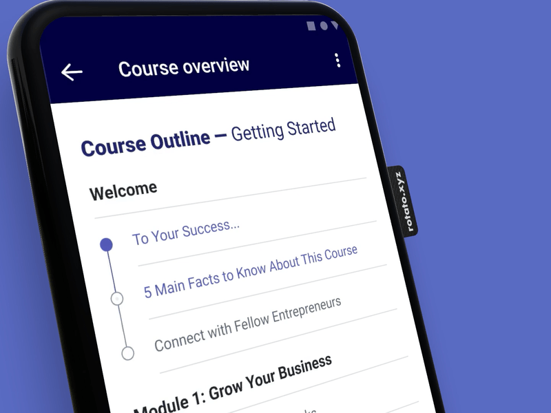 Mobile Course Outline Concept