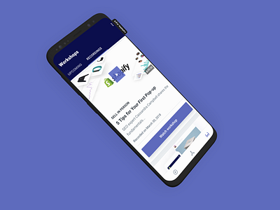 Android App — Workshop Recordings android android app design flat listen material minimal pixel stream tab ui vector video watch workshop