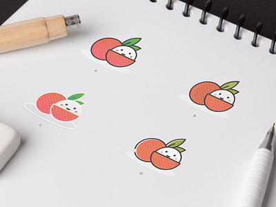 LYCHEE — Cute Mascot Logo brand branding cute cute animal design flat icon illustration logo mascot minimal vector