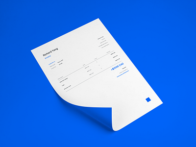 Invoice Design a4 blue free psd freelance invoice invoice design minimal mockup paper print