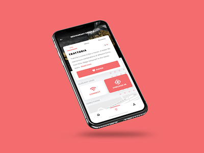 Simple Iphone X Mockup For Dribbble 2x 2 branding checkin directions eat food ios iphone italian map minimal mobile mobile app order rate restaurant review ui vector wifi