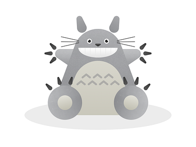 Geometric Totoro Illustration