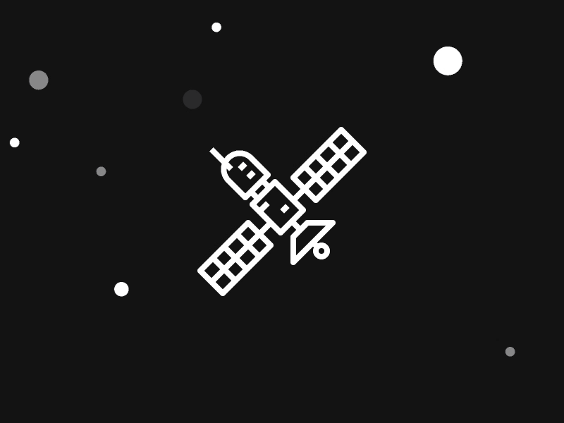 Simple Animation Test animation black black and white motion motion design motion graphics planet planet earth principle rocket satellite space stars wave white wireframe