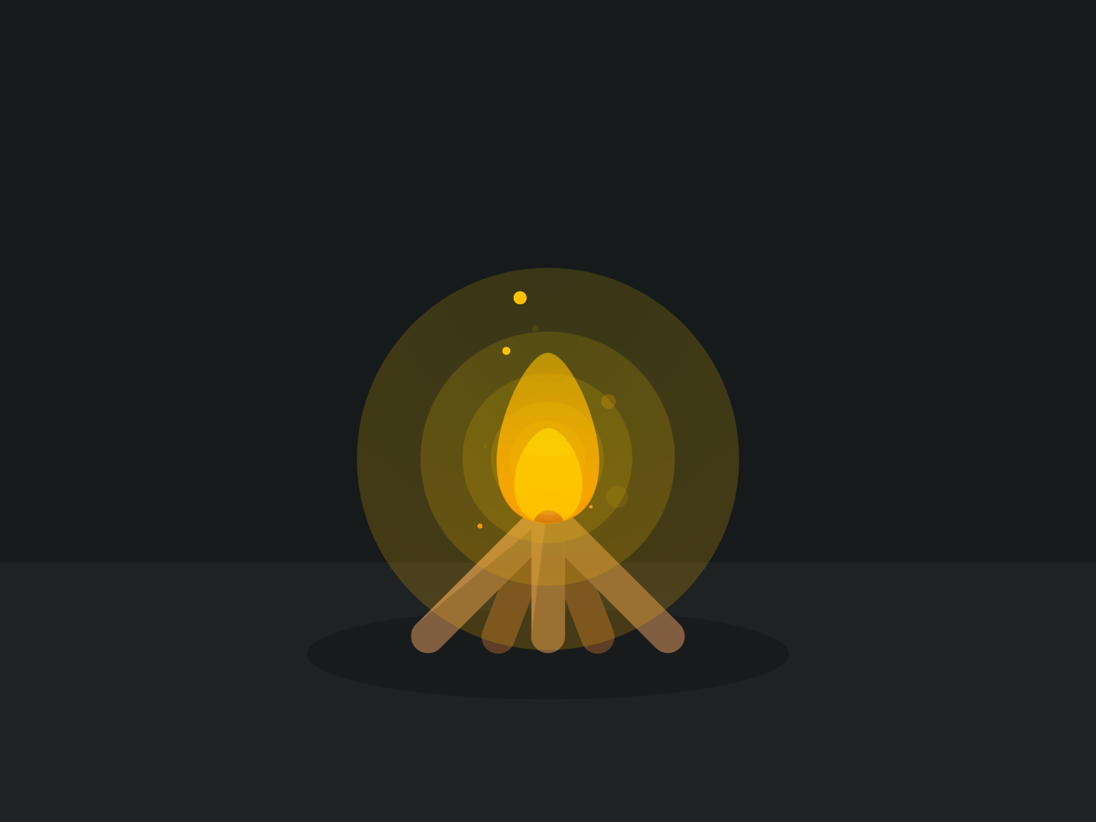 Winter Campfire animation camp campfire camping christmas fire fireplace forest icon illustration logo minimal motion night principle spark vector warm winter wood