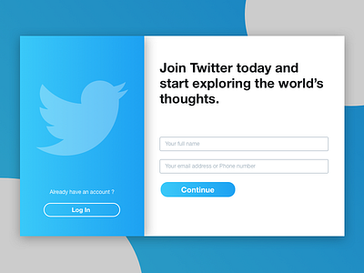 Daily UI #001 Sign Up Form daily dailyui form golden login modale ratio register sign twitter ui up